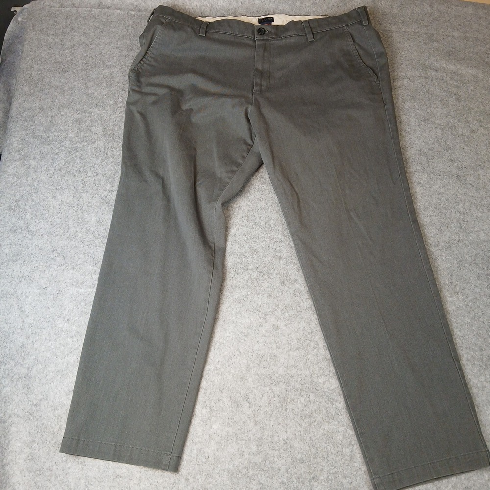 Dockers Straight Fit Chinos Mens 40x30 Gray Stretch Cotton Blend Twill Pants